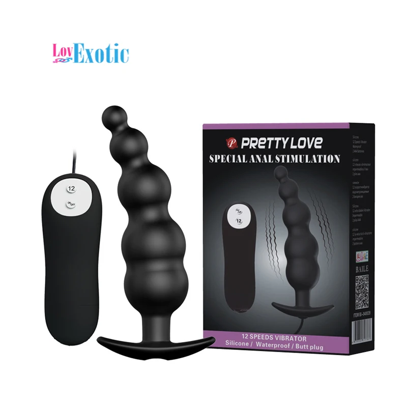 Анальная пробка елочка Pretty Love Special Anal Stimulation, черная BI-040039N - Pretty Love - Анальные пробки для ношения - Купить