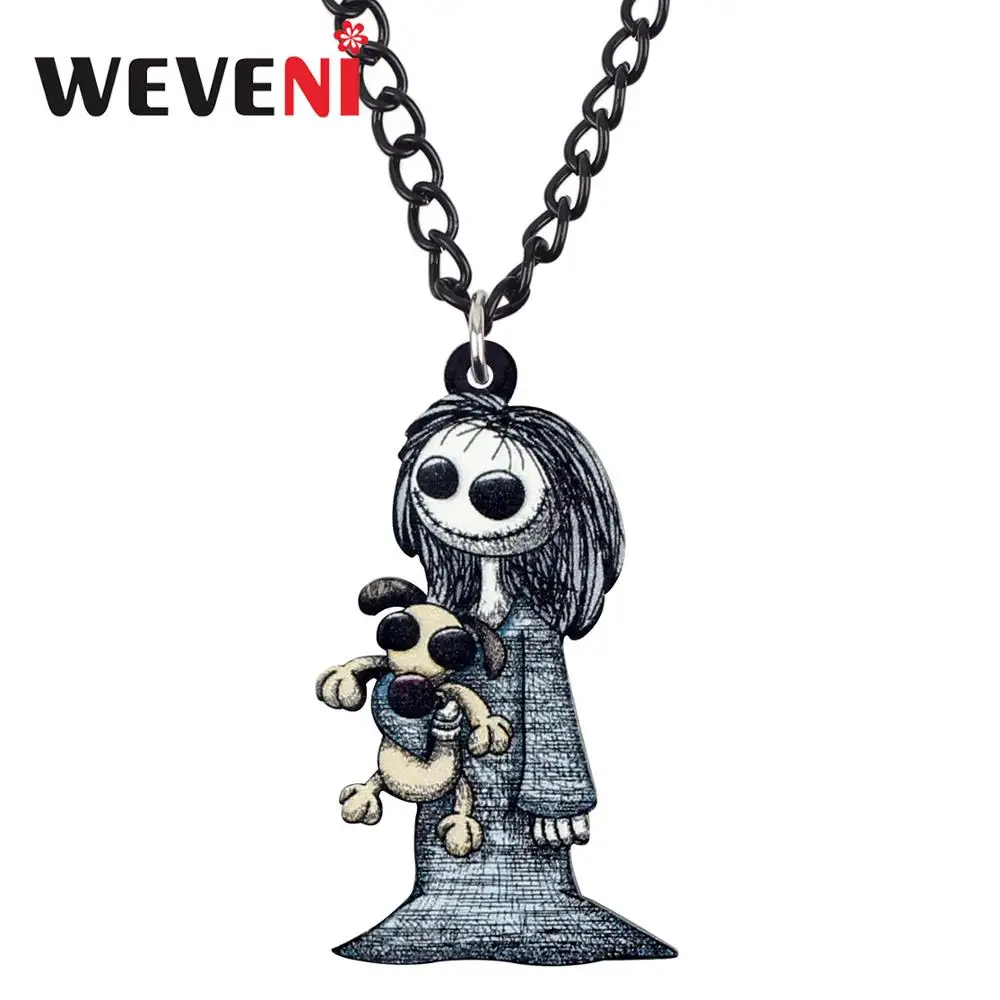 WEVENI Acrylic Gray Monster Child Doll Necklace Pendant Chain Collar Halloween Style Jewelry For Women Girls Teens Charms Gift
WEVENI Acrylic Gray Monster Child Doll Necklace Pendant Chain Collar Halloween Style Jewelry For Women Girls Teens Charms Gift