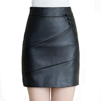 2020 Vintage Elegant Solid Women Skirt Black Red Plus Size 4XL High Waist Leather Skirt Female Button Winter Mini Pencil Skirt
2020 Vintage Elegant Solid Women Skirt Black Red Plus Size 4XL High Waist Leather Skirt Female Button Winter Mini Pencil Skirt