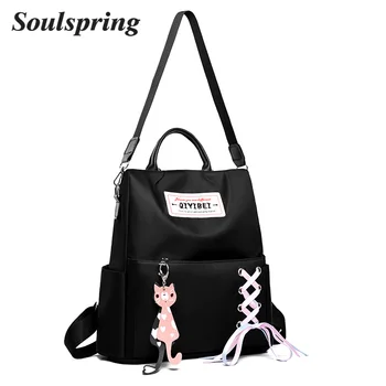 Women's Oxford Rivet Backpack Black Punk Stykish Female Anti-Theft Leisure School Bag Fashion Lady Small Rucksack Casual Daypack
Women's Oxford Rivet Backpack Black Punk Stykish Female Anti-Theft Leisure School Bag Fashion Lady Small Rucksack Casual Daypack