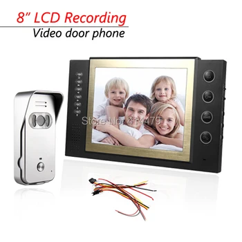 8 inch LCD Recording Screen Home Video door Phone Intercom System 700TVL Night Vision Doorbell Camera Max.32GB Card Rocord
8 inch LCD Recording Screen Home Video door Phone Intercom System 700TVL Night Vision Doorbell Camera Max.32GB Card Rocord