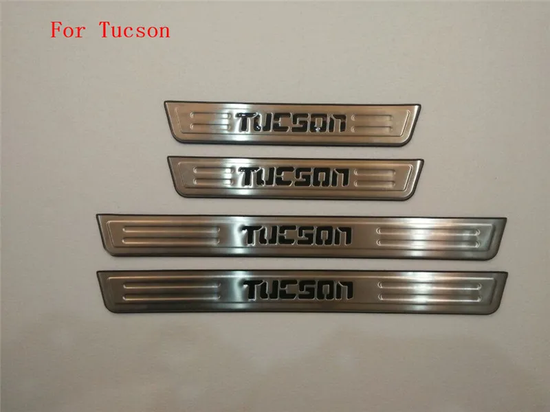Stainless Steel Side Door Sill Cover/Scuff Plate Trim 4Pcs/Set Car accessories For Hyundai Tucson 2005 to 2012 Car styling
Stainless Steel Side Door Sill Cover/Scuff Plate Trim 4Pcs/Set Car accessories For Hyundai Tucson 2005 to 2012 Car styling