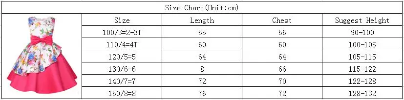 Toddler Clothing Size Chart