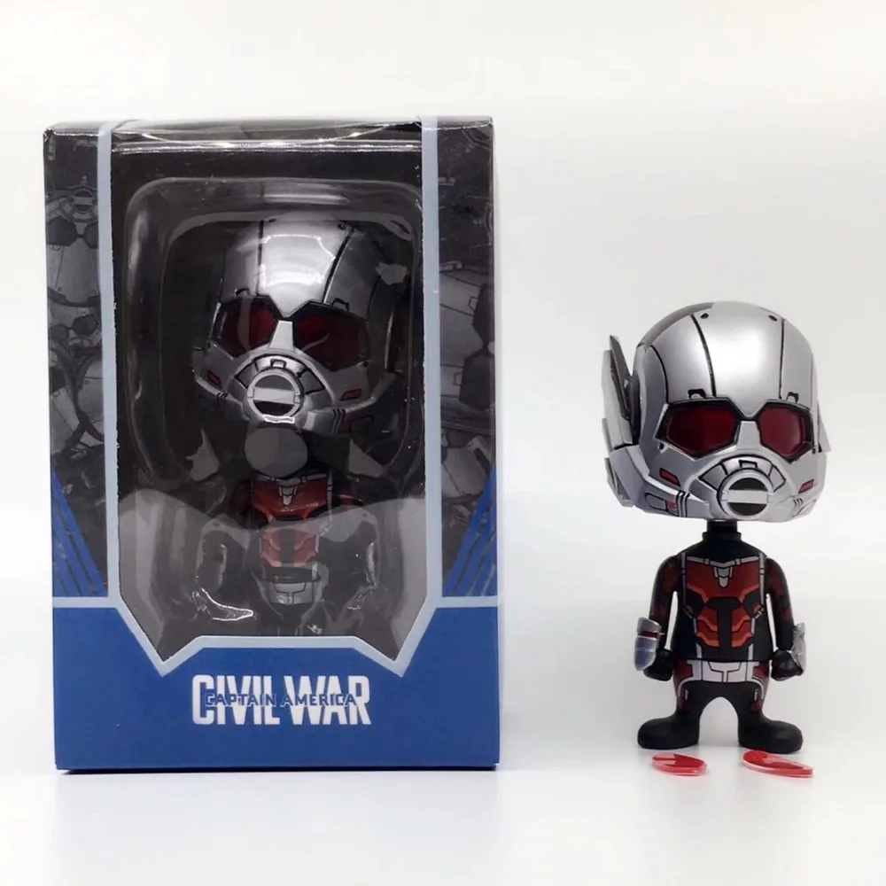 Anime Captain America Civil War Ant Man COSBABY Wacky Wobbler Bobble Head PVC Action Figure Collectible Model Toys Doll 10CM
Anime Captain America Civil War Ant Man COSBABY Wacky Wobbler Bobble Head PVC Action Figure Collectible Model Toys Doll 10CM