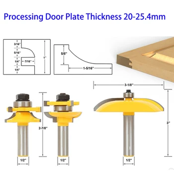 3pcs 1/2 Inch Shank Two Flute Raised Panel Cabinet Door Router Bit Set Wood Cutter Carbide Shank Mill Woodworking Trimming
3pcs 1/2 Inch Shank Two Flute Raised Panel Cabinet Door Router Bit Set Wood Cutter Carbide Shank Mill Woodworking Trimming