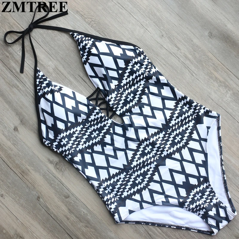 ZMTREE 2017 Halter Top Swimsuit Women One Piece Swimwear Swimsuit Backless Bodysuit Front Cross Monokini Maillot De Bain
ZMTREE 2017 Halter Top Swimsuit Women One Piece Swimwear Swimsuit Backless Bodysuit Front Cross Monokini Maillot De Bain