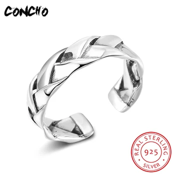 2018 Promotion Rushed Bands Party Anel Feminino Concho Jewelry 925 Sterling Geometry Rings For Women
2018 Promotion Rushed Bands Party Anel Feminino Concho Jewelry 925 Sterling Geometry Rings For Women
