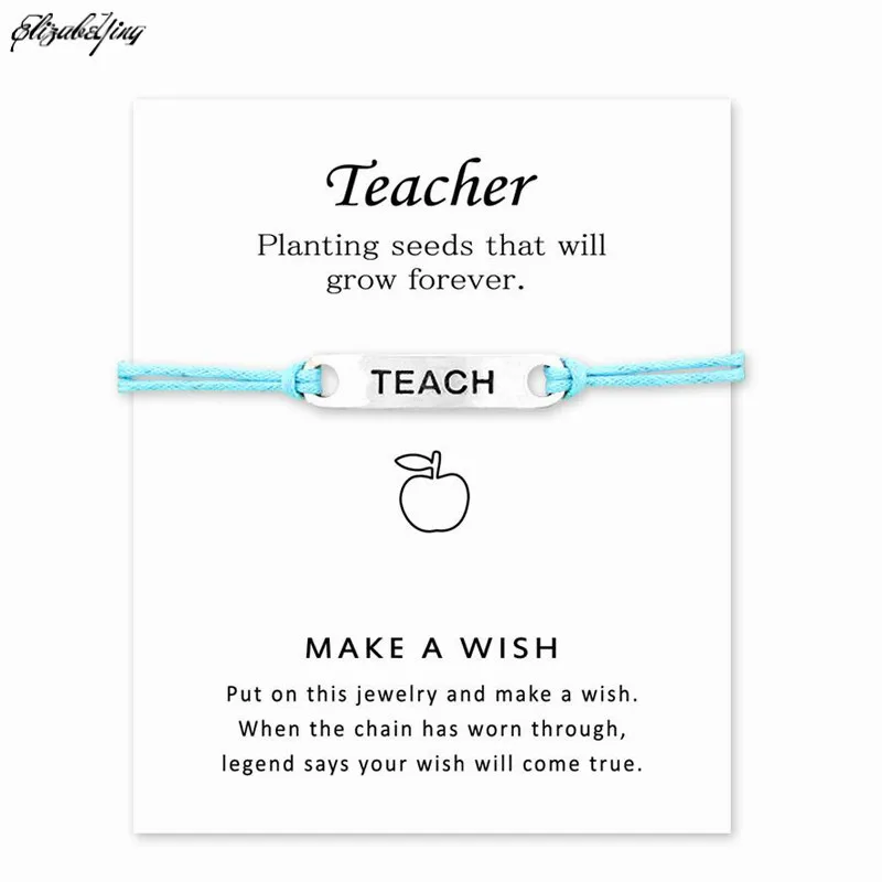 Silver Teach Apple Teacher Bracelets Adjustable Friendship Statement Bracelet For Women Men Gift With Card Best Gift For Teacher
Silver Teach Apple Teacher Bracelets Adjustable Friendship Statement Bracelet For Women Men Gift With Card Best Gift For Teacher