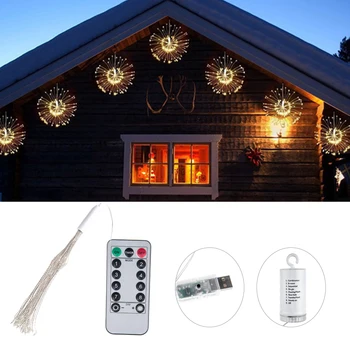 Christmas Firework Holiday Lighting String Hanging Starburst Lamps 120 180 LEDs DIY Patio Garden Party Copper Fairy Night String
Christmas Firework Holiday Lighting String Hanging Starburst Lamps 120 180 LEDs DIY Patio Garden Party Copper Fairy Night String