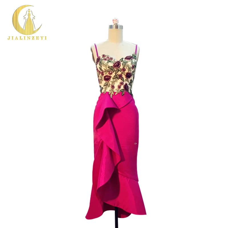 JIALINZEYI Real Image spaghetti strap rose Red Colorful Lace with Crystal front short knee Party dress Formal evening Dresses
JIALINZEYI Real Image spaghetti strap rose Red Colorful Lace with Crystal front short knee Party dress Formal evening Dresses