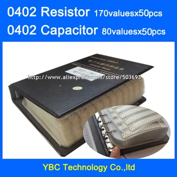 0402 SMD Resistor 0R~10M 1% 170valuesx50pcs=8500pcs + Capacitor 80valuesX50pcs=4000pcs 0.5PF~1UF Sample Book
0402 SMD Resistor 0R~10M 1% 170valuesx50pcs=8500pcs + Capacitor 80valuesX50pcs=4000pcs 0.5PF~1UF Sample Book