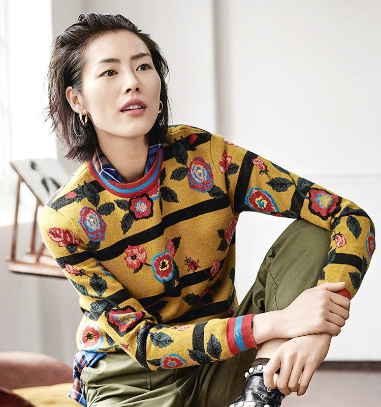 HAMALIEL Runway Designer Autumn Winter Women Sweater Vintage Printed Floral Thick Long Sleeve Knitted Pullovers Fashion Tops
HAMALIEL Runway Designer Autumn Winter Women Sweater Vintage Printed Floral Thick Long Sleeve Knitted Pullovers Fashion Tops