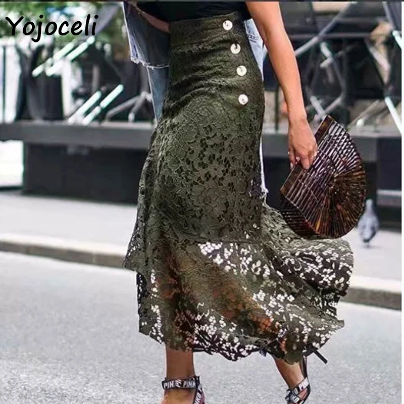 Yojoceli 2018 autumn winter party lace skirt women sexy bodycon irregular hem trumpet long skirt bottom
Yojoceli 2018 autumn winter party lace skirt women sexy bodycon irregular hem trumpet long skirt bottom