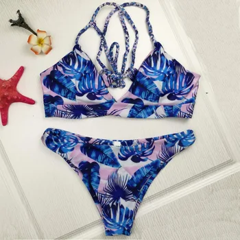 Sexy Bikini Women Swimwear Halter Bandage Bandeau Swimsuit Art Print Bikini Set Girl Bathing Suit Summer Beach Wear bikinisetti
Sexy Bikini Women Swimwear Halter Bandage Bandeau Swimsuit Art Print Bikini Set Girl Bathing Suit Summer Beach Wear bikinisetti