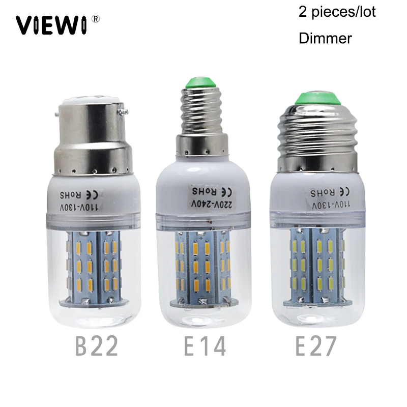 2X lampadas led corn bulb light E27 E14 B22 dimmer 110v 220v 4W high quality dimmable home candle spotlight energy saving lamps
2X lampadas led corn bulb light E27 E14 B22 dimmer 110v 220v 4W high quality dimmable home candle spotlight energy saving lamps
