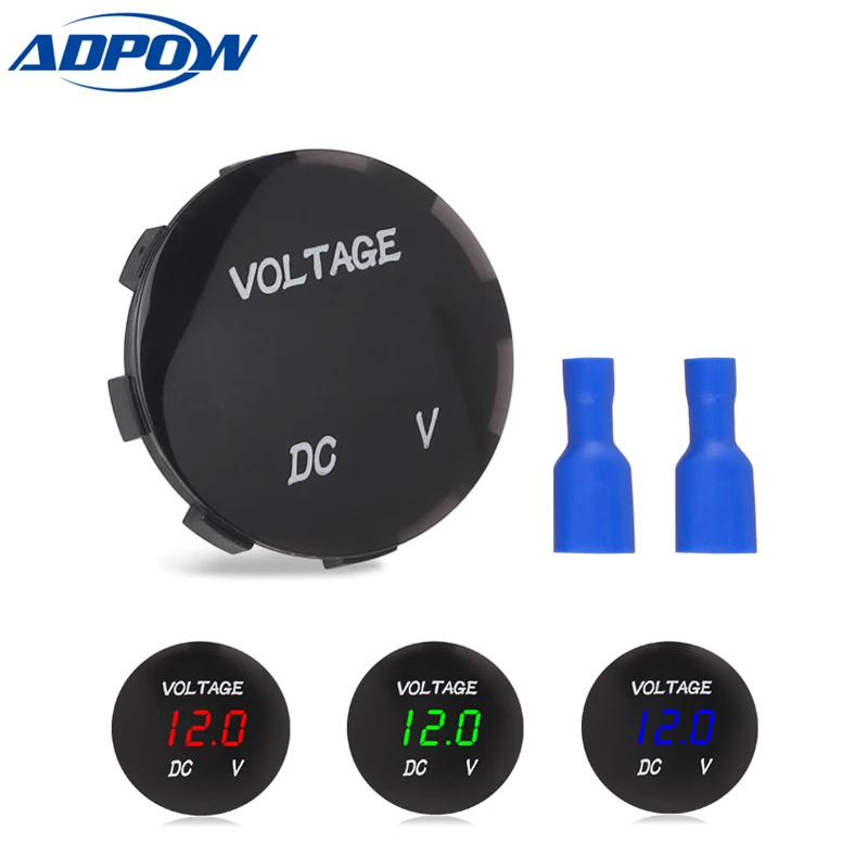 ADPOW Car Motorcycle DC12V-24V Voltage Waterproof LED Panel Digital Voltage Meter Display Voltmeter 12V
ADPOW Car Motorcycle DC12V-24V Voltage Waterproof LED Panel Digital Voltage Meter Display Voltmeter 12V