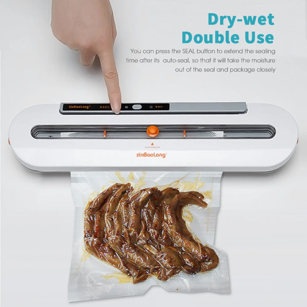 XinBaoLong Household Vacuum Food Sealer Machine Vacuum Packing Machine For Dry Moist Foods Preservation Kitchen Use
XinBaoLong Household Vacuum Food Sealer Machine Vacuum Packing Machine For Dry Moist Foods Preservation Kitchen Use