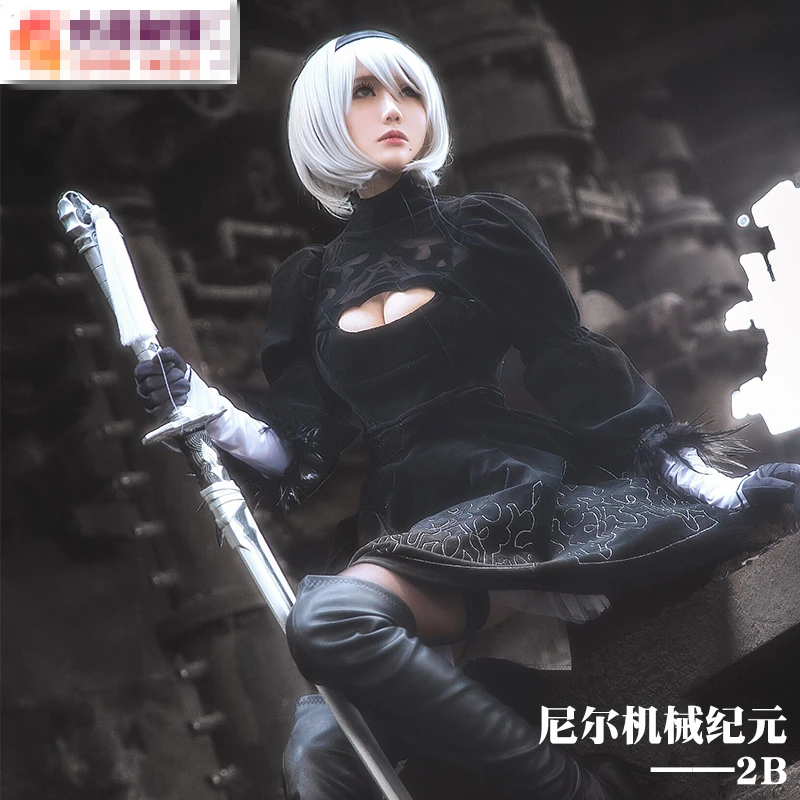 2017 Mew NieR: Automata YoRHa No.2 Type 2B Cosplay Costume Christmas And Halloween Cosplay Women Sexy Dress Black Suits Costume
2017 Mew NieR: Automata YoRHa No.2 Type 2B Cosplay Costume Christmas And Halloween Cosplay Women Sexy Dress Black Suits Costume