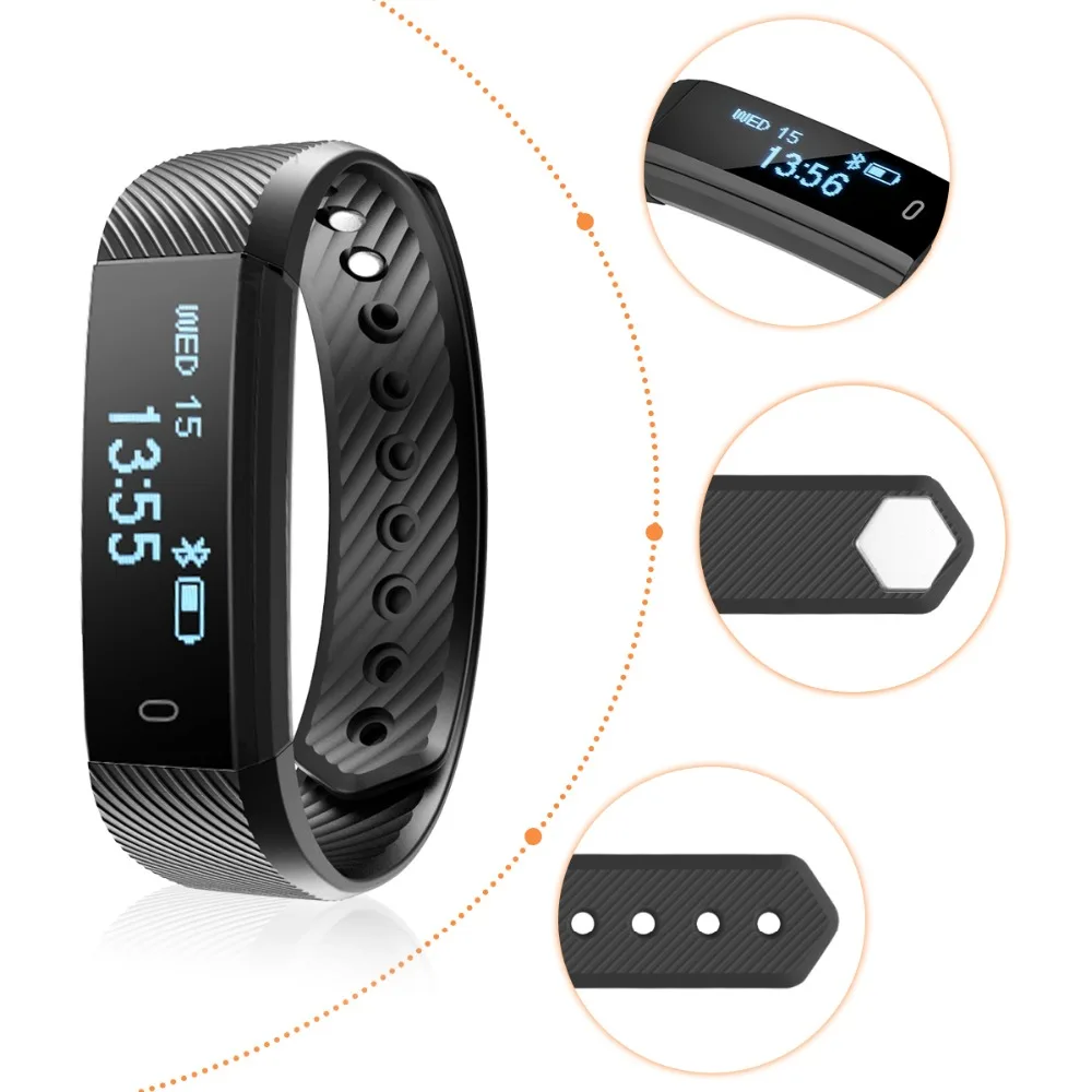 Uonipow ID115 Smart Wristband Pedometer Fitness Tracker Watch Vibrating Alarm Clock Sleep Monitor Bracelet For IPhone Android
Uonipow ID115 Smart Wristband Pedometer Fitness Tracker Watch Vibrating Alarm Clock Sleep Monitor Bracelet For IPhone Android