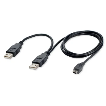USB 2.0 Two A Type Male to Mini 5 Pin Male Y Cable for For 2.5" Mobile Hard Disk Drive HDD 70cm
USB 2.0 Two A Type Male to Mini 5 Pin Male Y Cable for For 2.5" Mobile Hard Disk Drive HDD 70cm