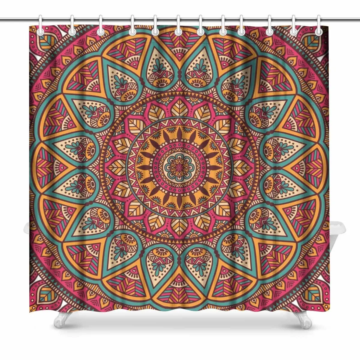 Mandala Background Islam Arabic Indian Ottoman Motifs Fabric Bathroom Shower Curtain Decor Set with Hooks 72 x 72 Inches
Mandala Background Islam Arabic Indian Ottoman Motifs Fabric Bathroom Shower Curtain Decor Set with Hooks 72 x 72 Inches