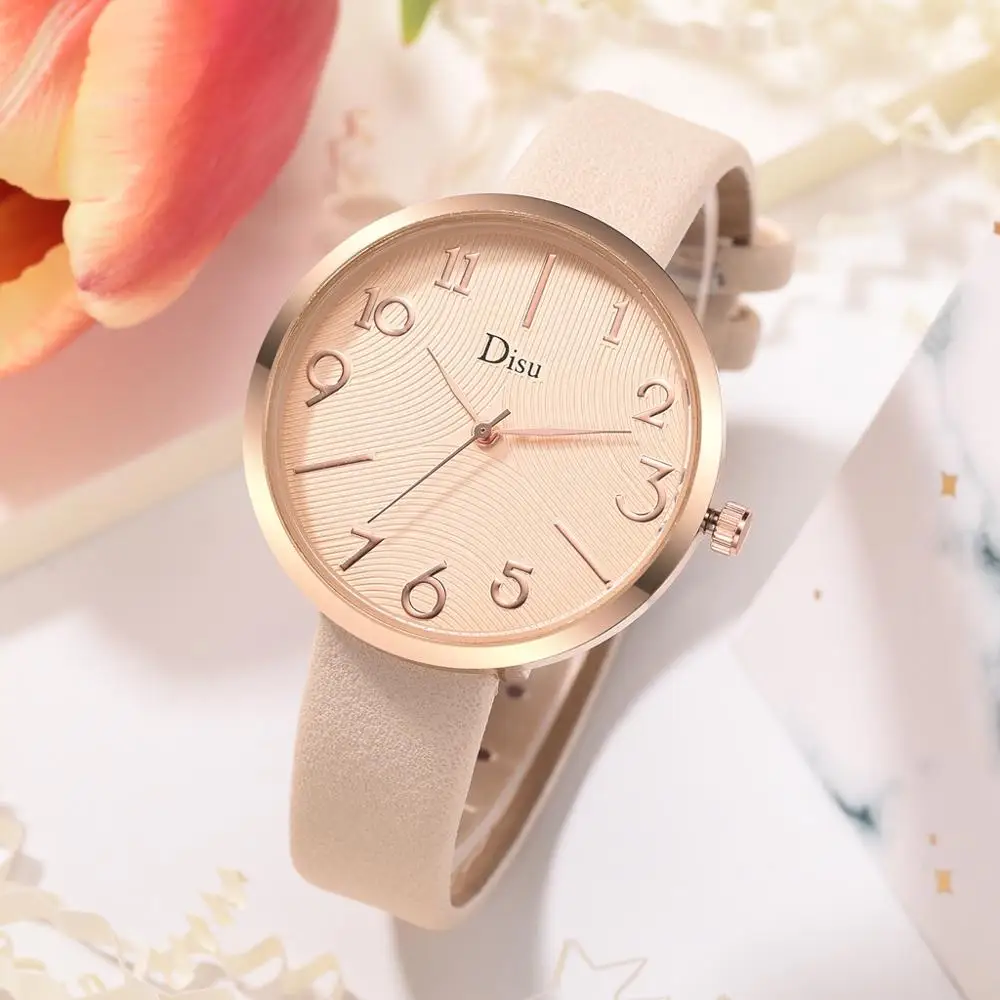 Disu Brand Fashion Leather Watches For Women Simple Number Dial Casual Sport Quartz Clock Ladies Wrist Watch Relogio Feminino
Disu Brand Fashion Leather Watches For Women Simple Number Dial Casual Sport Quartz Clock Ladies Wrist Watch Relogio Feminino