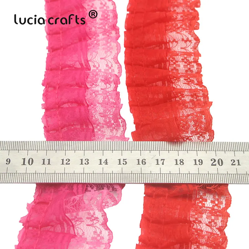 Lucia Crafts 2/8 ярдов 4 5 см кружевная отделка Лента для Кукольное свадебное платье