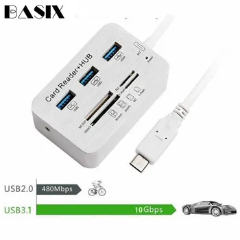 Basix Type C cable usb type c hub Adapter USB-C 3.1 To 3 USB 3.0 for Macbook Laptop SD/TF/M2/MS for Windows XP 7 Usb Hub
Basix Type C cable usb type c hub Adapter USB-C 3.1 To 3 USB 3.0 for Macbook Laptop SD/TF/M2/MS for Windows XP 7 Usb Hub