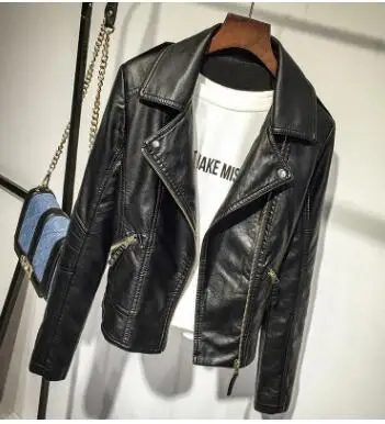 2019 Autumn Women PU Leather Jackets Zipper Leather Jacket Turn-down Collar Female PU Coat
2019 Autumn Women PU Leather Jackets Zipper Leather Jacket Turn-down Collar Female PU Coat