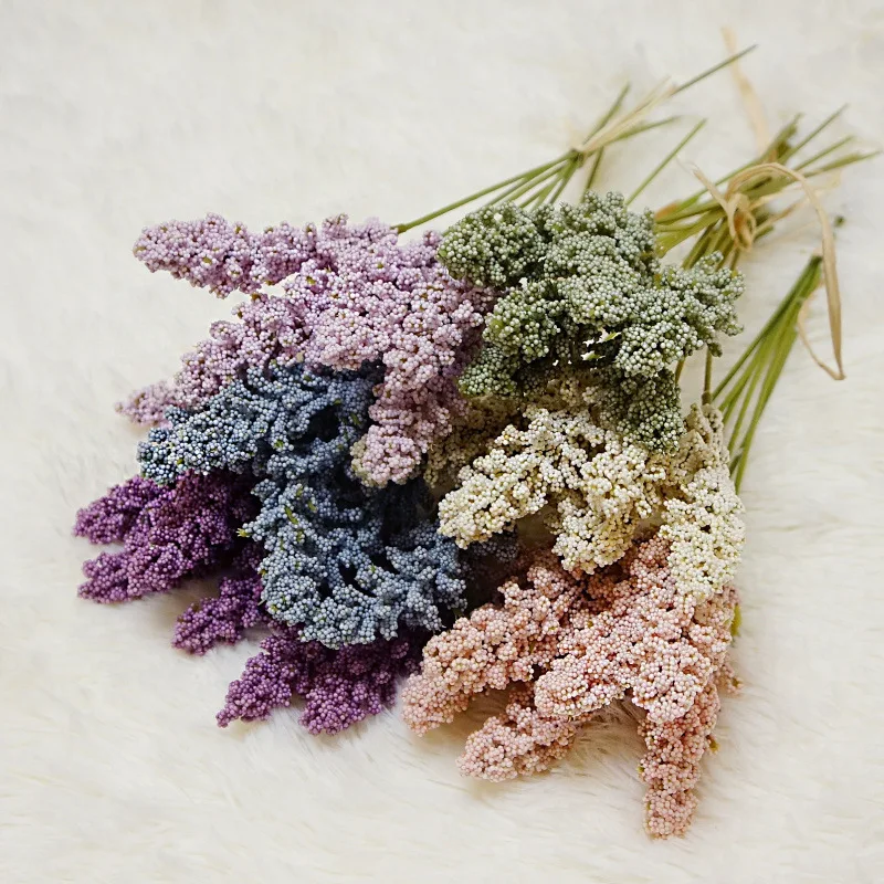 6Pcs/bundle Vanilla spike Foam Artificial flowers for garden Wedding decoration cereals plant bundle fleur artificielle
6Pcs/bundle Vanilla spike Foam Artificial flowers for garden Wedding decoration cereals plant bundle fleur artificielle