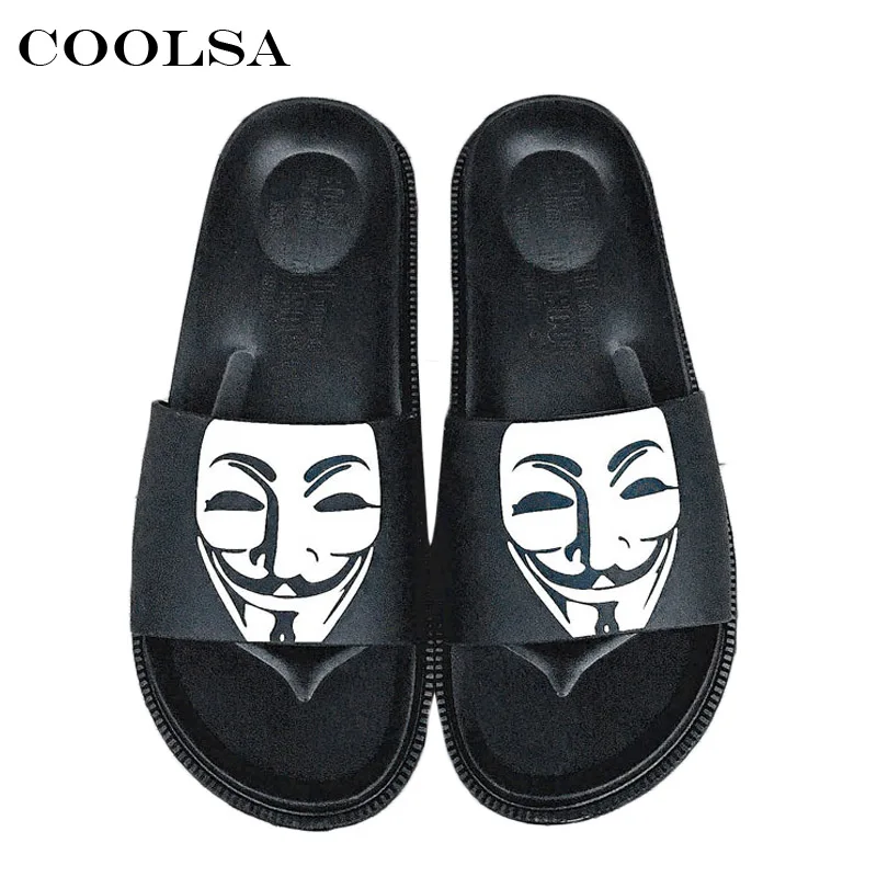 Coolsa Summer Men V Face Mask Slippers Black White Pattern Thicken Bottom Sandals Non-slip Home Flip Flop Male Casual Beach Shoe
Coolsa Summer Men V Face Mask Slippers Black White Pattern Thicken Bottom Sandals Non-slip Home Flip Flop Male Casual Beach Shoe