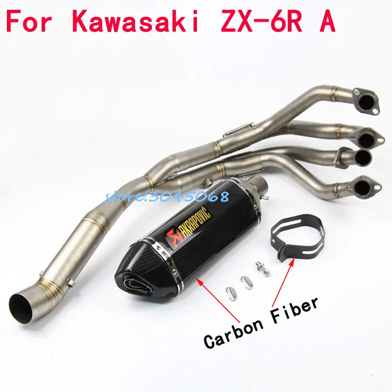 Motorcycle Full Exhaust System Slip on For Kawasaki ZX6R 2009-2014 Carbon Fiber Exhaust Muffler Pipe
Motorcycle Full Exhaust System Slip on For Kawasaki ZX6R 2009-2014 Carbon Fiber Exhaust Muffler Pipe