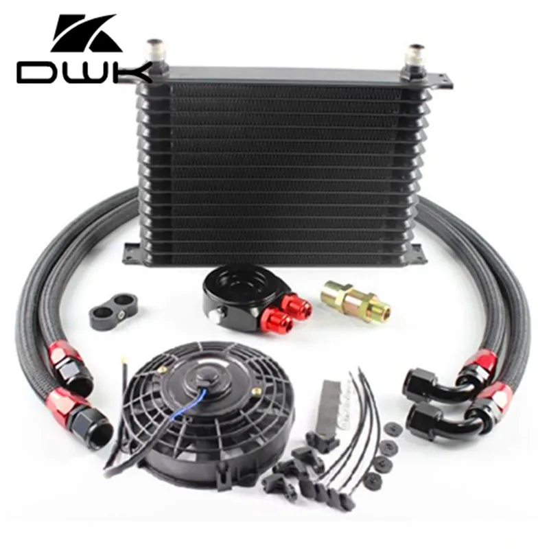 DWK-Universal 15 Row AN10 15Rows Engine Oil Cooler Radiator Kits+Filter Adaptor Kits+7" Oil Cooler Fan OA-T15BK-01BK-F
DWK-Universal 15 Row AN10 15Rows Engine Oil Cooler Radiator Kits+Filter Adaptor Kits+7" Oil Cooler Fan OA-T15BK-01BK-F