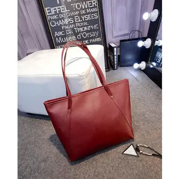Fashion Handbags Women Shoulder Bags Solid Color Big Tote Bag Bolsa Women PU Leather Handbags Black Bucket Bolsa Feminina Z70
Fashion Handbags Women Shoulder Bags Solid Color Big Tote Bag Bolsa Women PU Leather Handbags Black Bucket Bolsa Feminina Z70