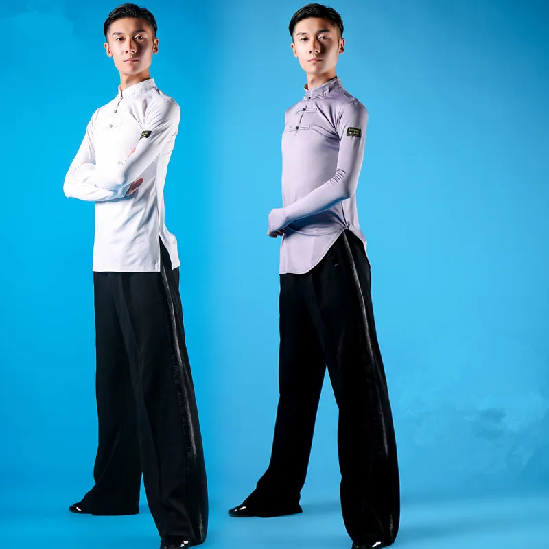 High Quality Latin Dance Tops For Males Black White blue Fabric Shirts For Men Professional Ballroom Square Indian Showing Wear
High Quality Latin Dance Tops For Males Black White blue Fabric Shirts For Men Professional Ballroom Square Indian Showing Wear