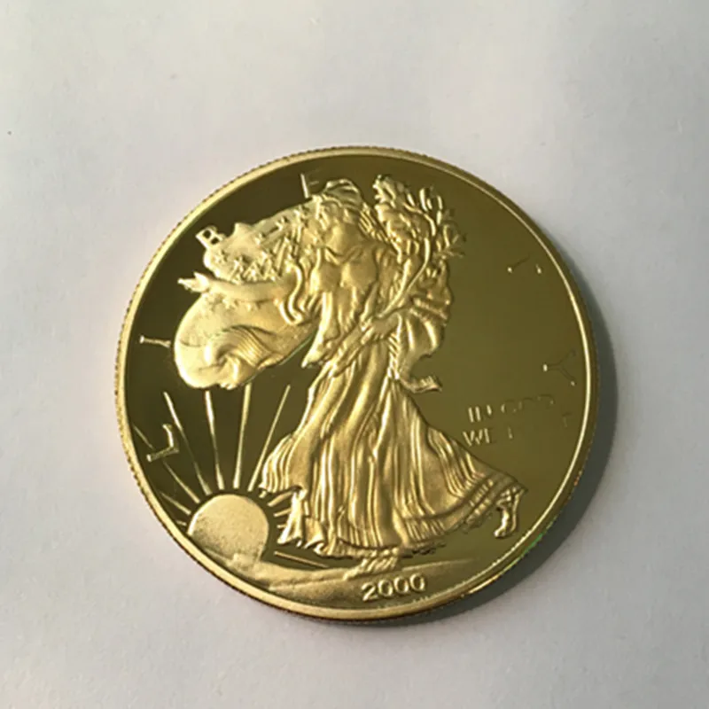 Real 24K Gold Plated Souvenir Coin, Freedom 2000 Badge, 40mm, Animal Ealge, 5 Pcs
Real 24K Gold Plated Souvenir Coin, Freedom 2000 Badge, 40mm, Animal Ealge, 5 Pcs