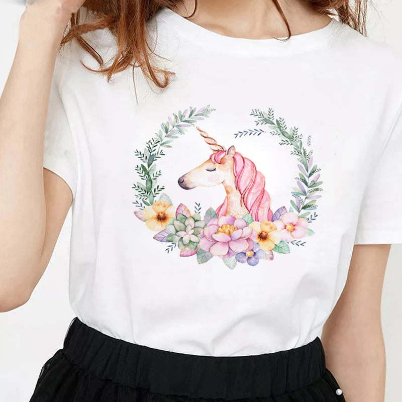 2019 Korean Harajuku Summer Style Rainbow Unicorn Adult T Shirt Kawaii Print Vintage Casual For Women Tops
2019 Korean Harajuku Summer Style Rainbow Unicorn Adult T Shirt Kawaii Print Vintage Casual For Women Tops