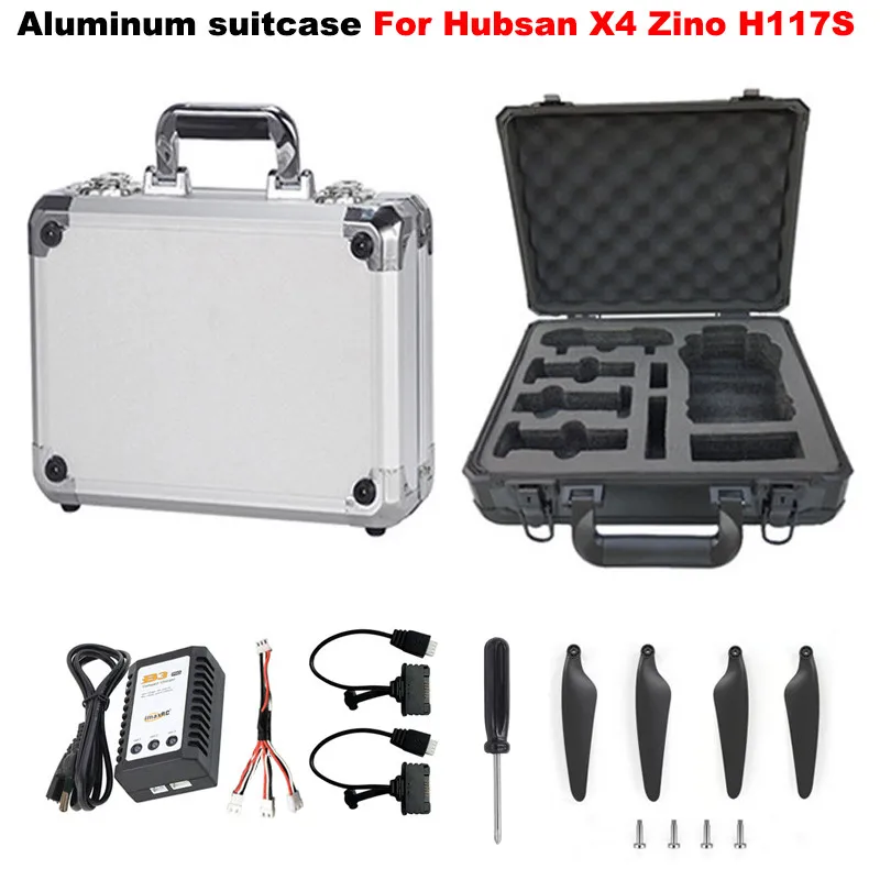 Portable Aluminum suitcase For Hubsan X4 Zino H117S RC Drone Handheld Bag Protective Storage Bag H117S Quadcopter Spare Parts
Portable Aluminum suitcase For Hubsan X4 Zino H117S RC Drone Handheld Bag Protective Storage Bag H117S Quadcopter Spare Parts