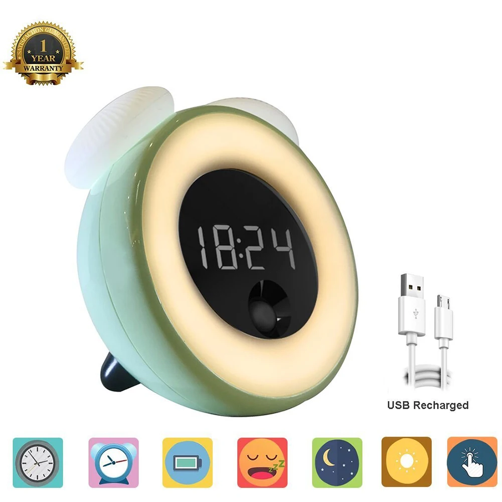Wake-Up Light Alarm Clock Night Lamp USB Rechargeable Digital Touch Sensor Dimmable Bedside Lamp Morning Snooze LED Night Light
Wake-Up Light Alarm Clock Night Lamp USB Rechargeable Digital Touch Sensor Dimmable Bedside Lamp Morning Snooze LED Night Light