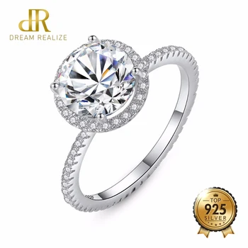 DR 925 Sterling Silver Round Wedding Rings for Women Bridal Micro Cubic Zirconia Engagement Finger Ring Female Jewelry Gift
DR 925 Sterling Silver Round Wedding Rings for Women Bridal Micro Cubic Zirconia Engagement Finger Ring Female Jewelry Gift