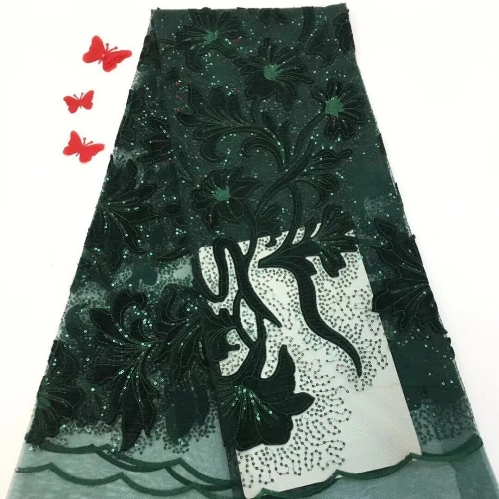 (5yards/lot ) 2019 New High quality emerald green Velvet African tulle lace French net lace fabric with Sequins for party dress
(5yards/lot ) 2019 New High quality emerald green Velvet African tulle lace French net lace fabric with Sequins for party dress