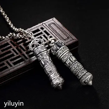 KJJEAXCMY S990 foot silver eight auspicious six word verve by turning the wheel of pure silver retro personality protection pen
KJJEAXCMY S990 foot silver eight auspicious six word verve by turning the wheel of pure silver retro personality protection pen