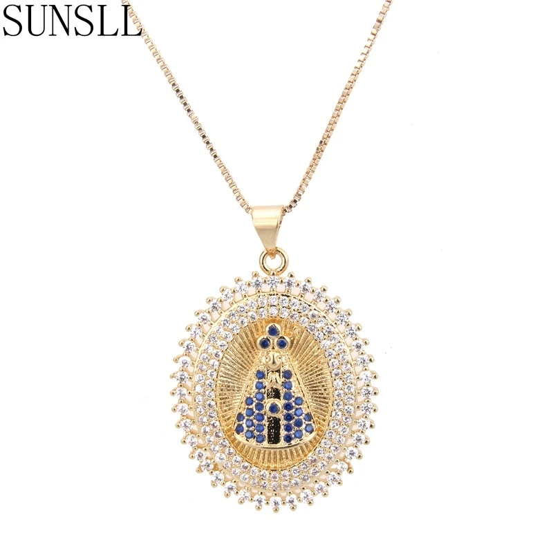 SUNSLL New Arrival Hot Selling Golden Color Oval Shape Blue Cubic Zirconia Pendant Necklace Fashion Jewelry for Women Gift Party
SUNSLL New Arrival Hot Selling Golden Color Oval Shape Blue Cubic Zirconia Pendant Necklace Fashion Jewelry for Women Gift Party