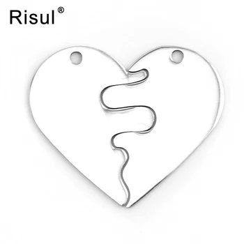Risul Lover's Charms Split Heart Pendants 2 in 1 set pendant engrave print style Mirror polish Stainless steel wholesale 50pcs
Risul Lover's Charms Split Heart Pendants 2 in 1 set pendant engrave print style Mirror polish Stainless steel wholesale 50pcs
