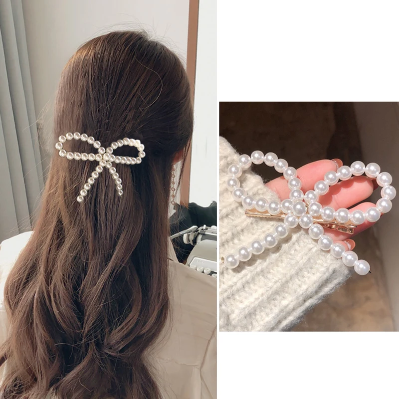 New Fashion Women Girls Hairpin big white pearl Bow knot Hair Accessory Hair Clip stick Barrette
New Fashion Women Girls Hairpin big white pearl Bow knot Hair Accessory Hair Clip stick Barrette