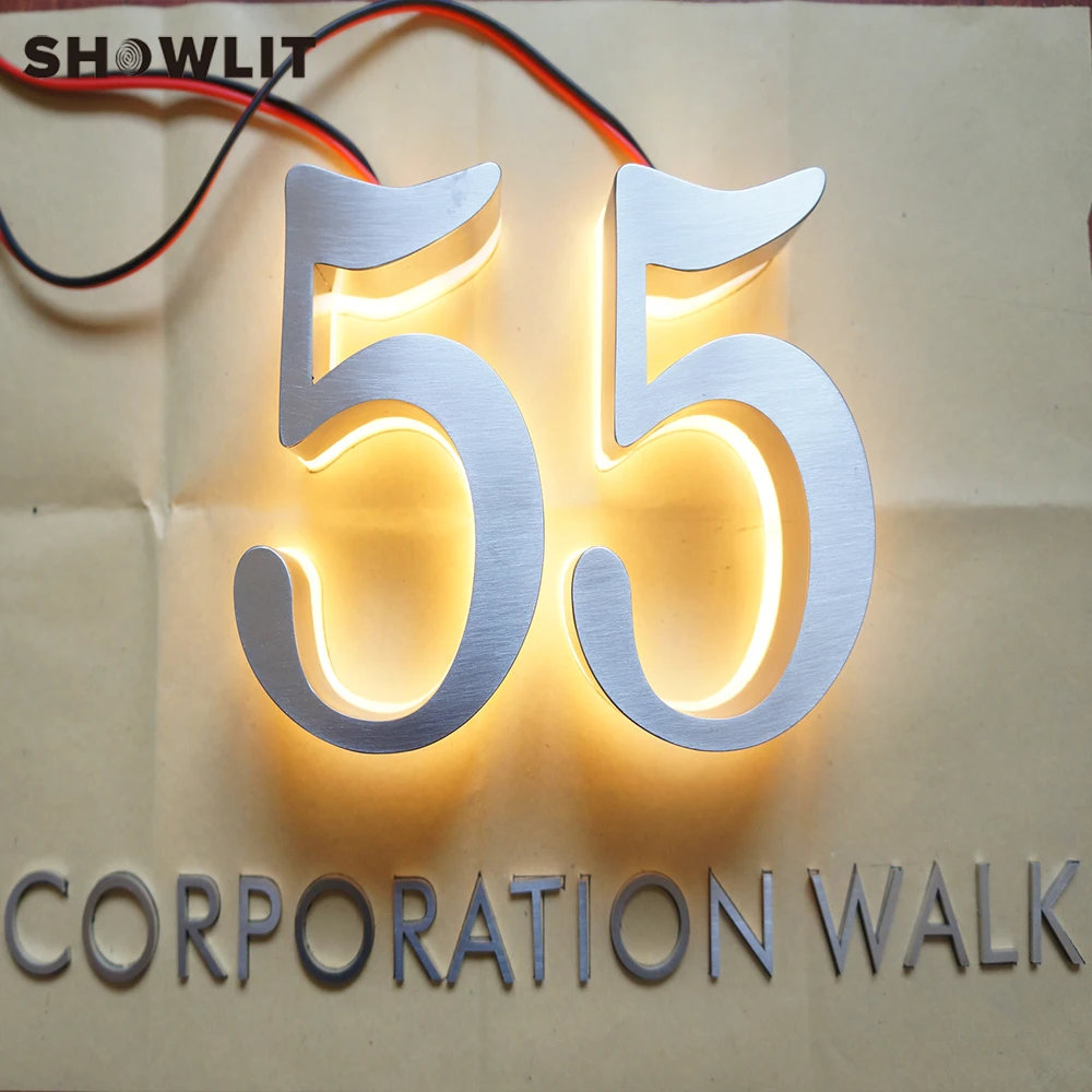8'' Tall Stainless Steel Home Decorative Lighting Door Number Waterproof Outside House Number LED Lighting Sign Custom Made
8'' Tall Stainless Steel Home Decorative Lighting Door Number Waterproof Outside House Number LED Lighting Sign Custom Made