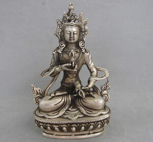 B0602 China Tibet Silver Bronze Vajrasattva Dorje Sempa Buddha Statue Vajra And Bell
B0602 China Tibet Silver Bronze Vajrasattva Dorje Sempa Buddha Statue Vajra And Bell