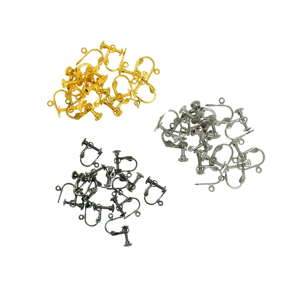 12pcs Bronze Convertable Half Ball Clip on Earring Findings jewelry Making