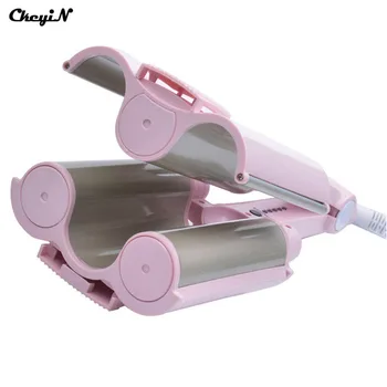 Fast Heat 3 Tube 32mm Tourmaline Ceramic Wand Curling Iron Professional Hair Salon Curler Electric Hair Style Tools 110-240V 50
Fast Heat 3 Tube 32mm Tourmaline Ceramic Wand Curling Iron Professional Hair Salon Curler Electric Hair Style Tools 110-240V 50