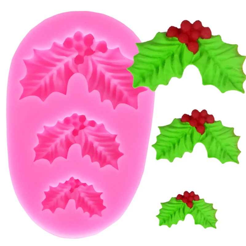 New fondant cake silicone mold Christmas leaves for Reverse forming chocolate kitchen decoration tools cake mould
New fondant cake silicone mold Christmas leaves for Reverse forming chocolate kitchen decoration tools cake mould